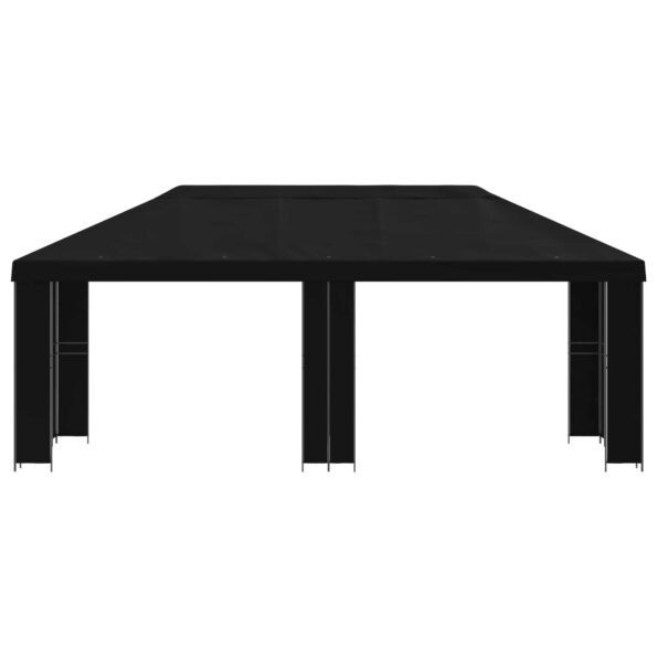 vidaXL Záhradný altánok 6 x 3 m Čierna Polyester a oceľ 190 – Obrázok 3