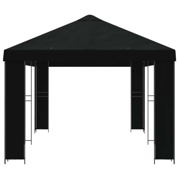 vidaXL Záhradný altánok 6 x 3 m Čierna Polyester a oceľ 190 – Obrázok 4