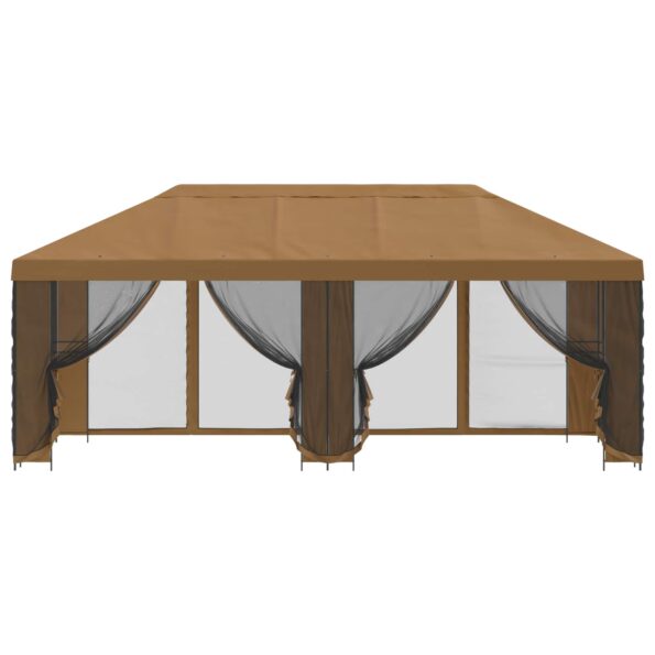 vidaXL Altánok so stenami 6 x 3 m Béžová Polyester a oceľ 190 – Obrázok 3