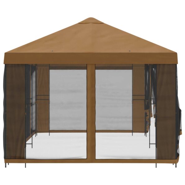 vidaXL Altánok so stenami 6 x 3 m Béžová Polyester a oceľ 190 – Obrázok 4