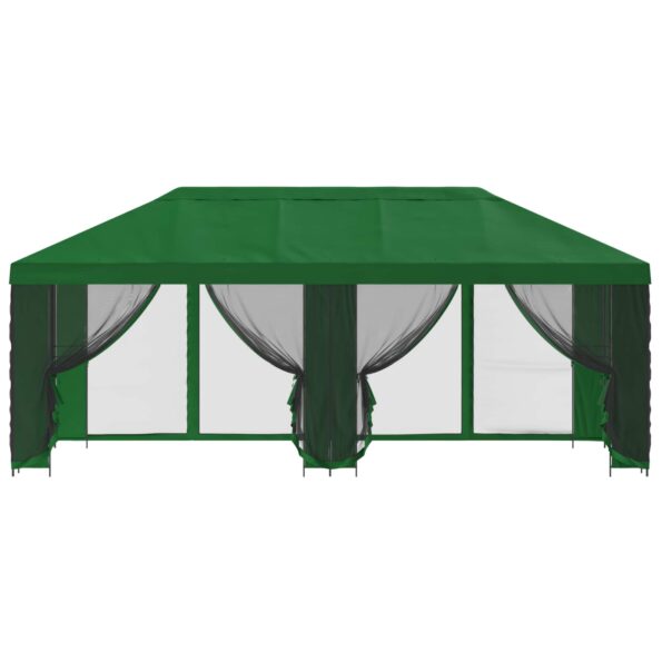 vidaXL Altánok so stenami 6 x 3 m Zelená Polyester a oceľ 190 – Obrázok 3