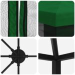 vidaXL Altánok so stenami 6 x 3 m Zelená Polyester a oceľ 190 – Obrázok 5