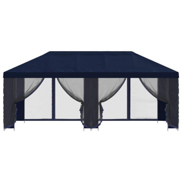 vidaXL Altánok so stenami 6 x 3 m Modrá Polyester a oceľ 190 – Obrázok 3