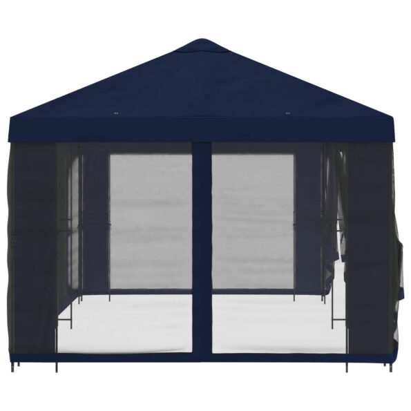 vidaXL Altánok so stenami 6 x 3 m Modrá Polyester a oceľ 190 – Obrázok 4