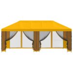 vidaXL Altánok so stenami 6 x 3 m Žltá Polyester a oceľ 190 – Obrázok 3