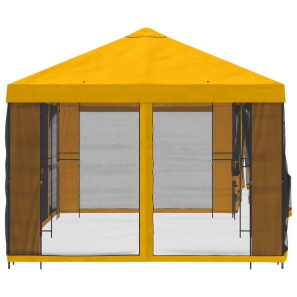 vidaXL Altánok so stenami 6 x 3 m Žltá Polyester a oceľ 190 – Obrázok 4