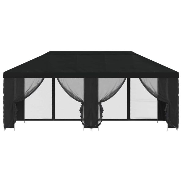 vidaXL Altánok so stenami 6 x 3 m Čierna Polyester a oceľ 190 – Obrázok 3