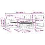 vidaXL Záhradná súprava gaučov s vankúšom 5 pcs Prírodná a béžová – Obrázok 9