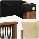 vidaXL Záhradná súprava gaučov s vankúšom 6 pcs Prírodná a béžová – Obrázok 7