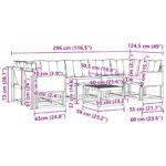 vidaXL Záhradná súprava gaučov s vankúšom 8 pcs Prírodná a béžová – Obrázok 9