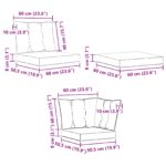 vidaXL Záhradná súprava gaučov s vankúšom 6 pcs Prírodná a béžová – Obrázok 12
