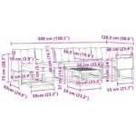 vidaXL Záhradná súprava gaučov s vankúšom 8 pcs Prírodná a béžová – Obrázok 12