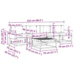 vidaXL Záhradná súprava gaučov s vankúšom 5 pcs Prírodná a béžová – Obrázok 6