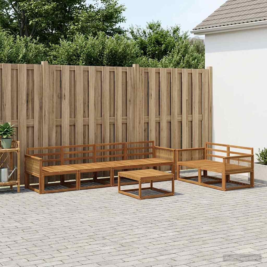 3382367_1.jpg vidaXL Záhradná súprava gaučov 7 pcs Prírodná Pevné akáciové drevo – Obrázok 1