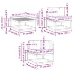 vidaXL Záhradná súprava gaučov s vankúšom 8 pcs Prírodná a svetlosivá – Obrázok 8