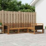 vidaXL Záhradná súprava gaučov 4 pcs Prírodná Pevné akáciové drevo