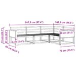 vidaXL Záhradná súprava gaučov 4 pcs Prírodná Pevné akáciové drevo – Obrázok 6