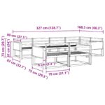 vidaXL Záhradná súprava gaučov 7 pcs Prírodná Pevné akáciové drevo – Obrázok 6