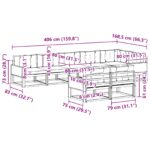vidaXL Záhradná súprava gaučov 8 pcs Prírodná a krémová – Obrázok 8