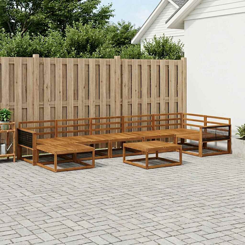 3382762_1.jpg vidaXL Záhradná súprava gaučov 8 pcs Prírodná Pevné akáciové drevo – Obrázok 1