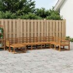 vidaXL Záhradná súprava gaučov 8 pcs Prírodná Pevné akáciové drevo