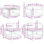 vidaXL Záhradná súprava gaučov s vankúšom 9 pcs Prírodná a antracitová – Obrázok 9