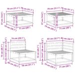 vidaXL Záhradná súprava gaučov 9 pcs Prírodná Pevné akáciové drevo – Obrázok 10