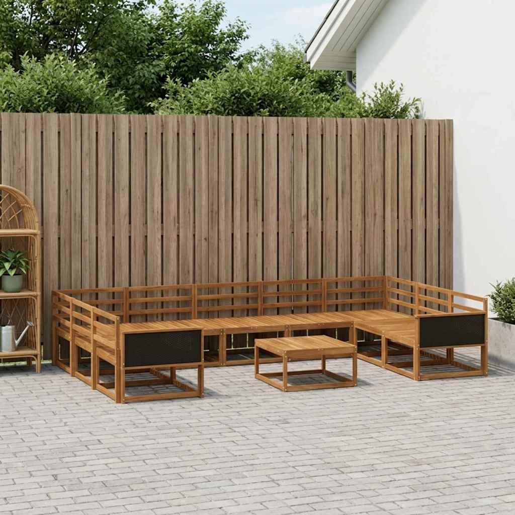 3382892_1.jpg vidaXL Záhradná súprava gaučov 10 pcs Prírodná Pevné akáciové drevo – Obrázok 1