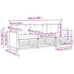 vidaXL Záhradná súprava gaučov 3 pcs Prírodná a antracitová Polyester – Obrázok 6