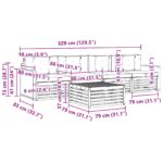 vidaXL Záhradná súprava gaučov s vankúšom 5 pcs Prírodná a béžová – Obrázok 6