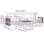 vidaXL Záhradná súprava gaučov s vankúšom 5 pcs Prírodná a antracitová – Obrázok 6