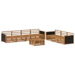 vidaXL Záhradná súprava gaučov 8 pcs Prírodná 79 x 79 x 37 cm – Obrázok 2
