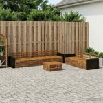 vidaXL Záhradná súprava gaučov 8 pcs Prírodná 79 x 79 x 37 cm
