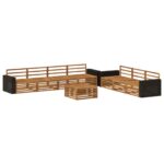 vidaXL Záhradná súprava gaučov 8 pcs Prírodná 79 x 79 x 37 cm – Obrázok 2