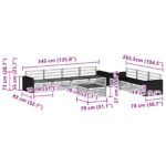 vidaXL Záhradná súprava gaučov 8 pcs Prírodná 79 x 79 x 37 cm – Obrázok 8