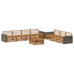 vidaXL Záhradná súprava gaučov 8 pcs Prírodná 79 x 79 x 37 cm – Obrázok 2