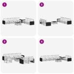 vidaXL Záhradná súprava gaučov 8 pcs Prírodná a antracitová – Obrázok 6