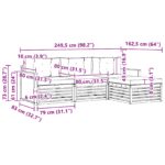 vidaXL Záhradná súprava gaučov 4 pcs Prírodná a antracitová Polyester – Obrázok 6