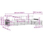 vidaXL Záhradná súprava gaučov 5 pcs Prírodná a krémová Polyester – Obrázok 6