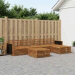 vidaXL Záhradná súprava gaučov 6 pcs Prírodná 79 x 79 x 37 cm