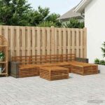 vidaXL Záhradná súprava gaučov 6 pcs Prírodná 79 x 79 x 37 cm