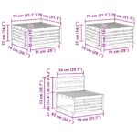 vidaXL Záhradná súprava gaučov 6 pcs Prírodná 79 x 79 x 37 cm – Obrázok 9