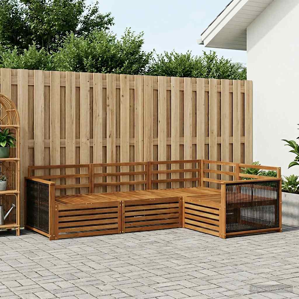 3383292_1.jpg vidaXL Záhradná súprava gaučov 4 pcs Prírodná Pevné akáciové drevo – Obrázok 1