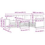 vidaXL Záhradná súprava gaučov s vankúšom 4 pcs Prírodná a antracitová – Obrázok 7