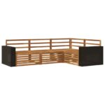 vidaXL Záhradná súprava gaučov 4 pcs Prírodná 255,5 x 176,5 x 73 cm – Obrázok 2