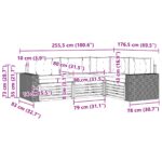 vidaXL Záhradná súprava gaučov 4 pcs Prírodná a béžová – Obrázok 7