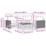 vidaXL Záhradná súprava gaučov 5 pcs Prírodná a krémová – Obrázok 7