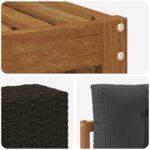 vidaXL Záhradná súprava gaučov 5 pcs Prírodná a antracitová – Obrázok 6