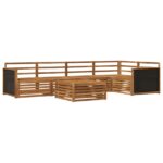 vidaXL Záhradná súprava gaučov 6 pcs Prírodná 79 x 79 x 37 cm – Obrázok 2