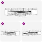vidaXL Záhradná súprava gaučov 6 pcs Prírodná 79 x 79 x 37 cm – Obrázok 8
